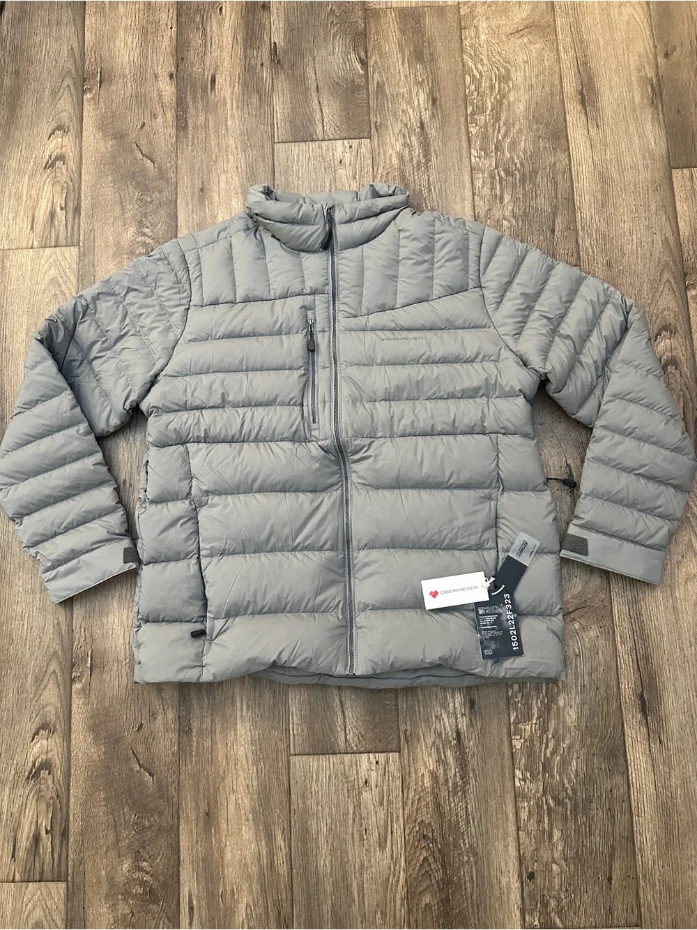 Obermeyer Klaus Down 800 FP Lightweight Winter Nylon Jacket Men's Size 2XL Gray
